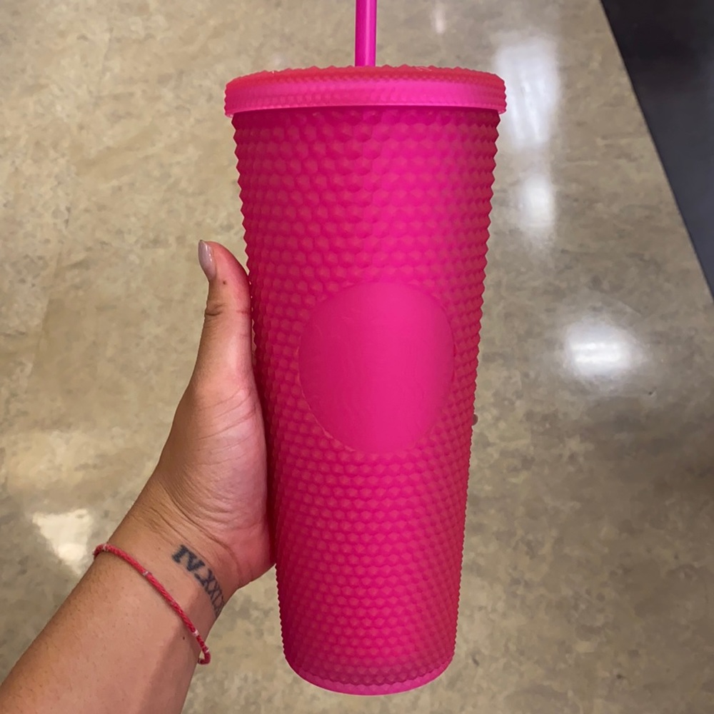 2021 Neon Pink Studded Tumbler